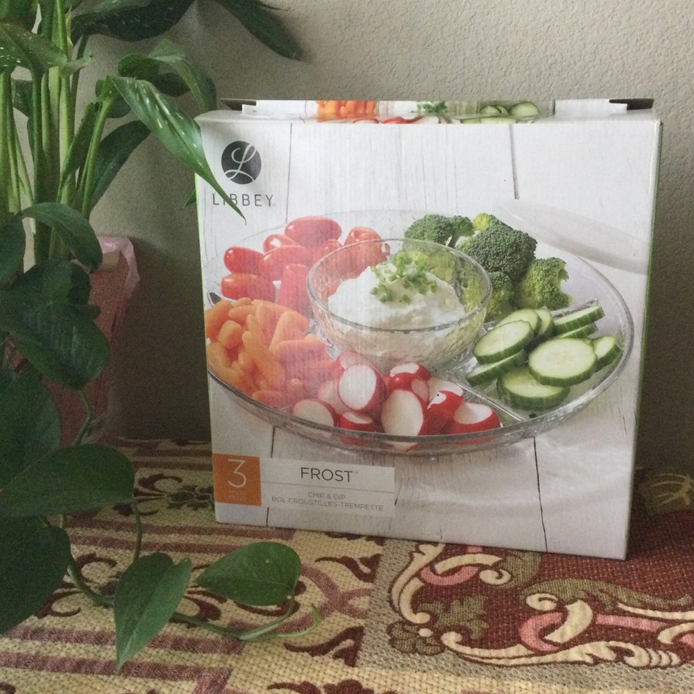 “Libbey Glass” for Chip & Dip serving set
